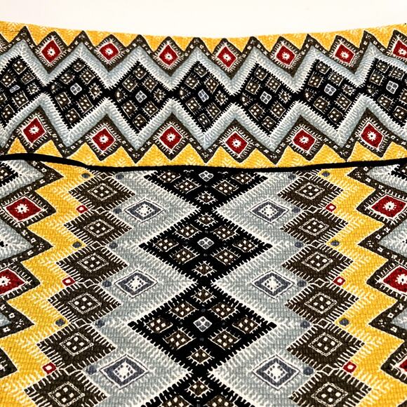 Ann Taylor Loft, Aztec Tribal Multicolor Pattern Skirt, 12 - Picture 2 of 9